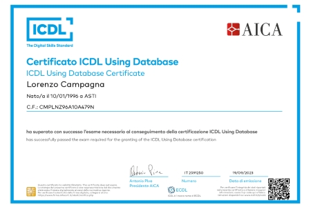 Certificazione ICDL Using Database